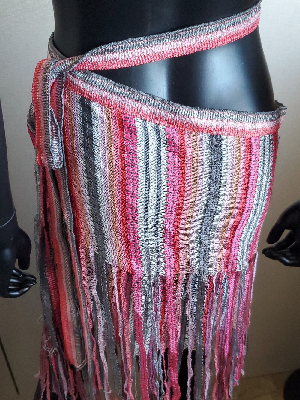 Missoni NWOT Multi Use Fringed Knit Shawl Coverup - Picture 6 of 10